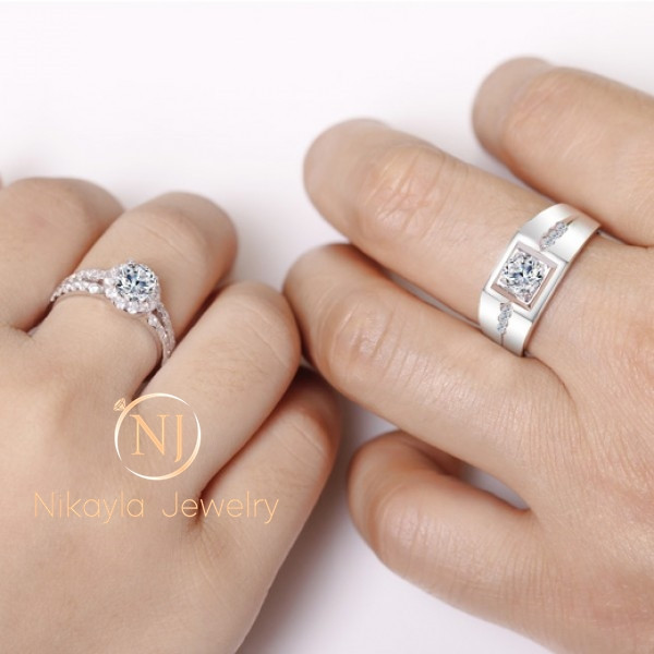 Nikayla Ring Silver King Queen Luxury D3