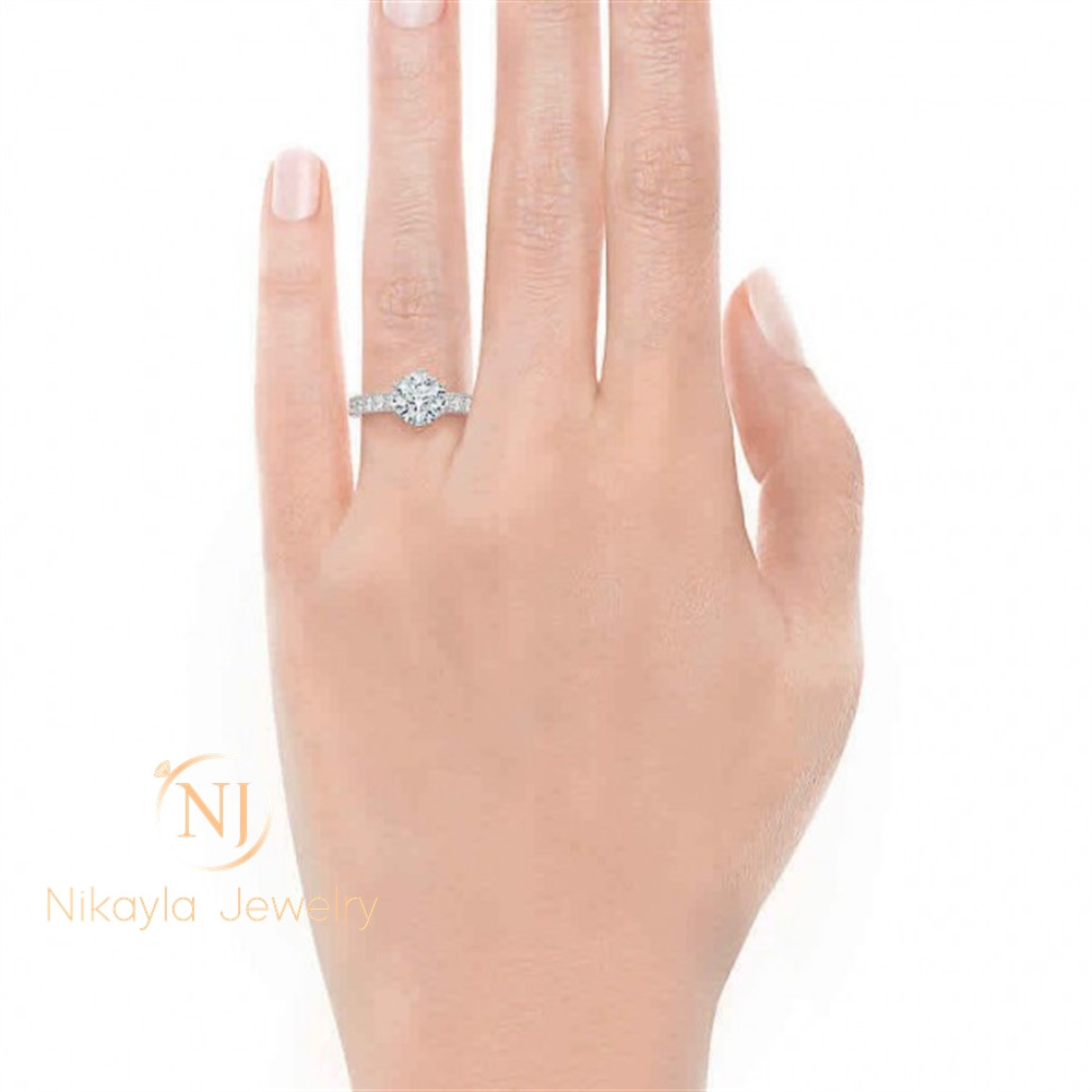 Nikayla Rings - Solitaire wt Micro Set Diamond