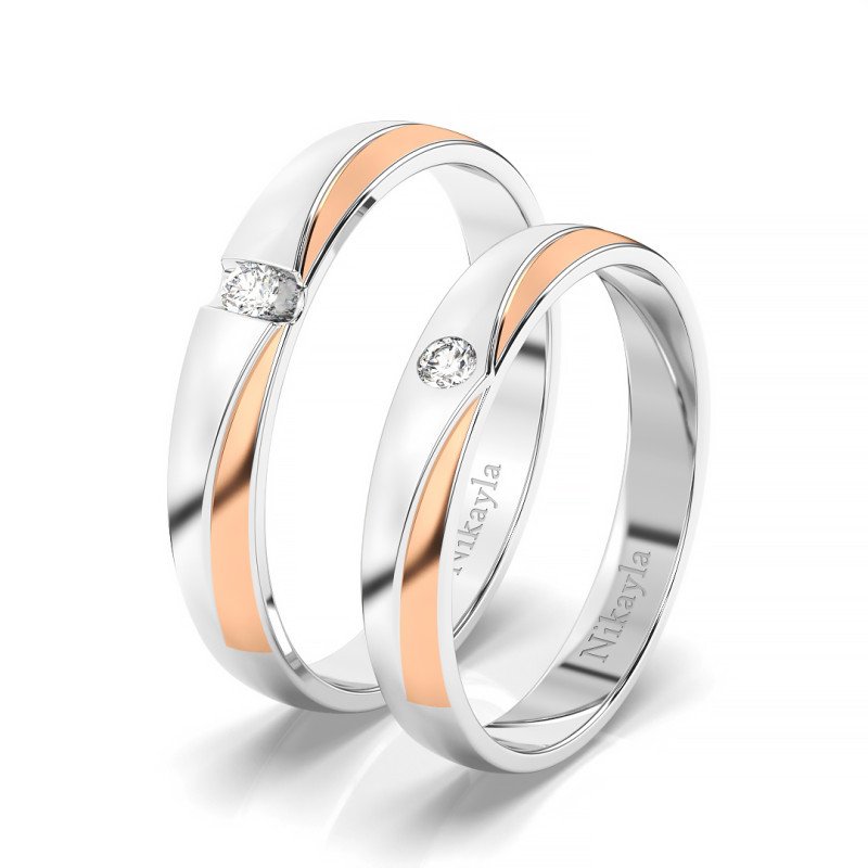 Nikayla Rings Silver Combine Rosegold D4