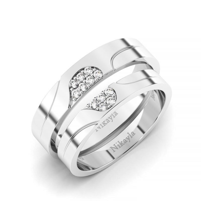 Nikayla Rings Half Of Love Silver