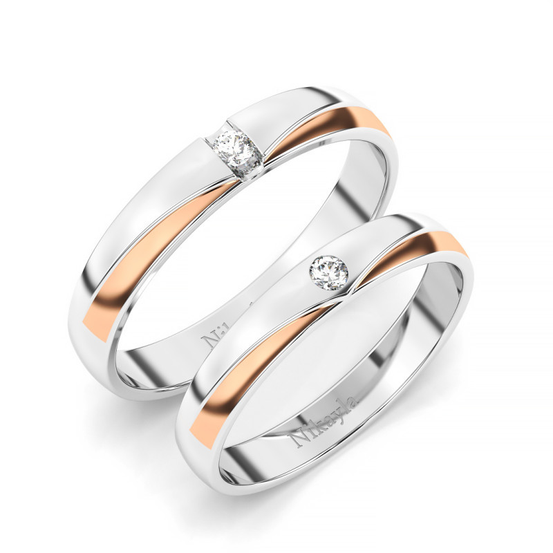 Nikayla Simple Two Tones Platinum Ring