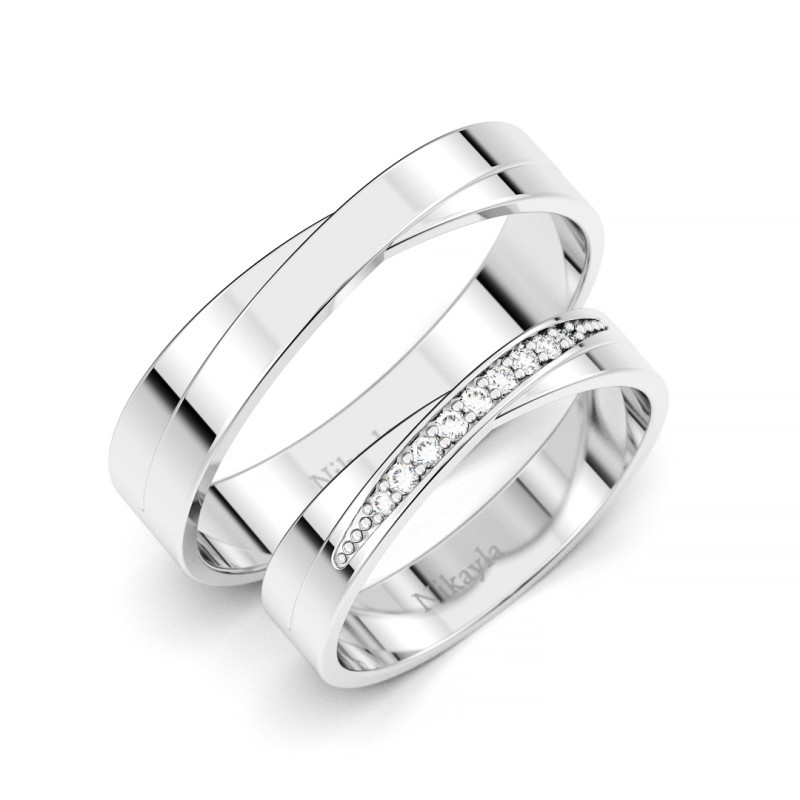 Nikayla Palladium Luxury Glamour Diamond Step