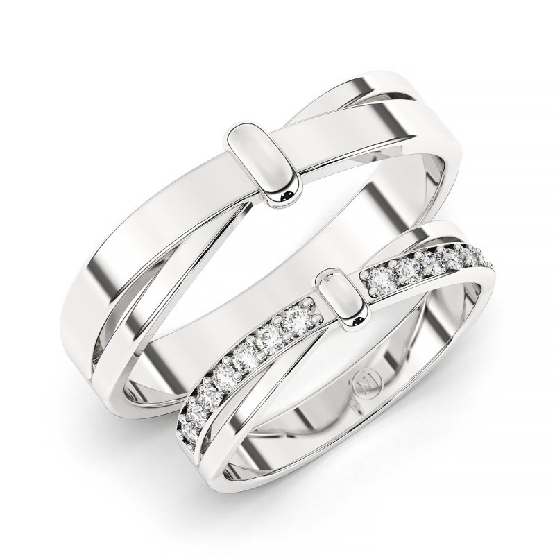 Nikayla Rolling Tie Palladium Diamond