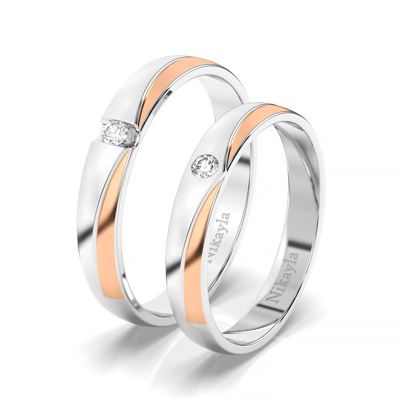 Nikayla Simple Two Tones Palladium Ring