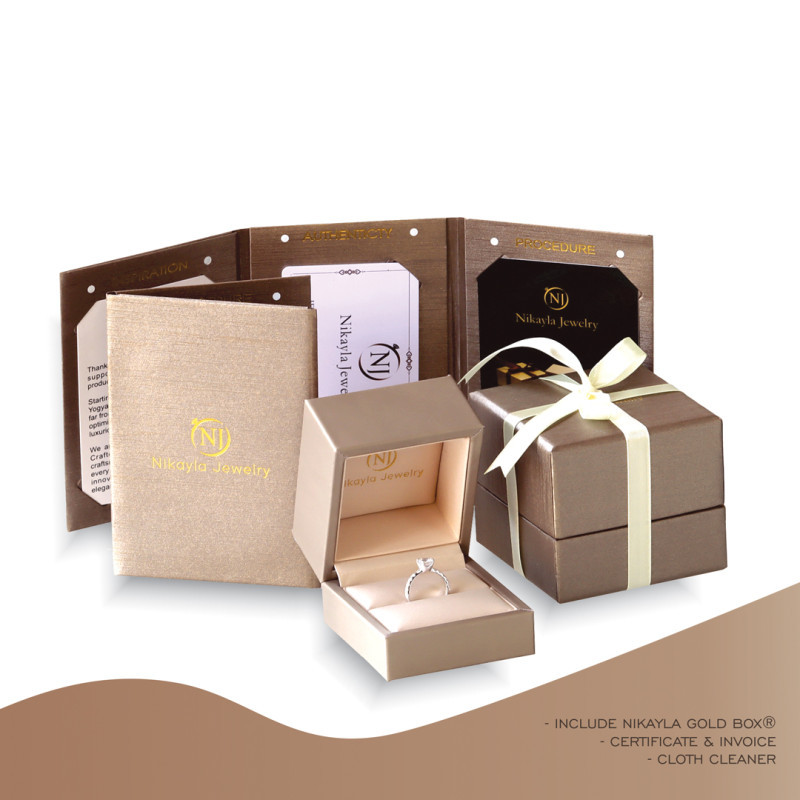 Nikayla Jewelry - Elegant Square Diamond 18K Gold - Couple Rings