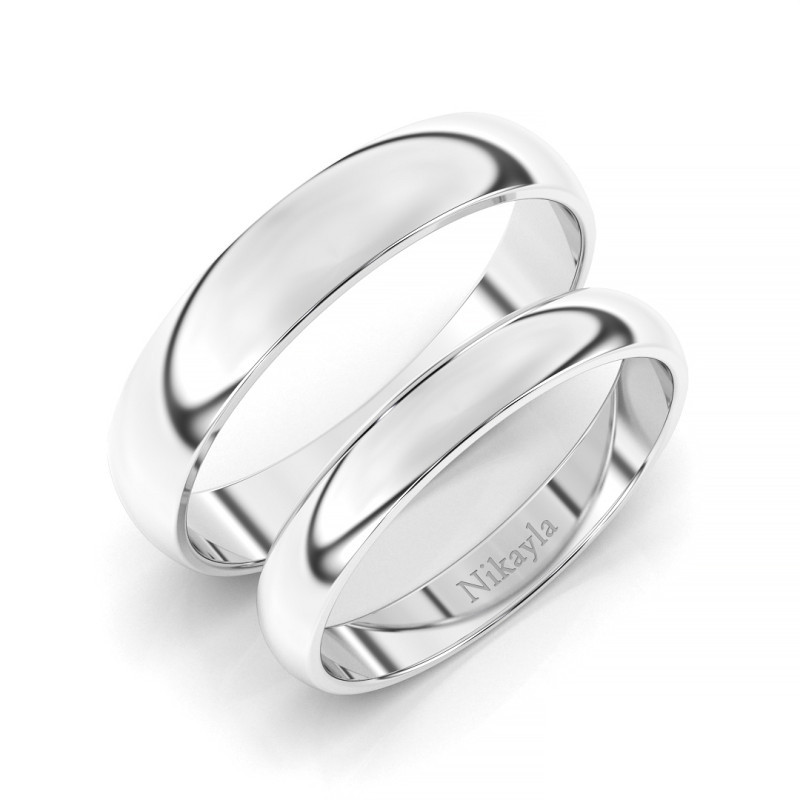 Nikayla Ring Couple Simple Smooth Pols Circle