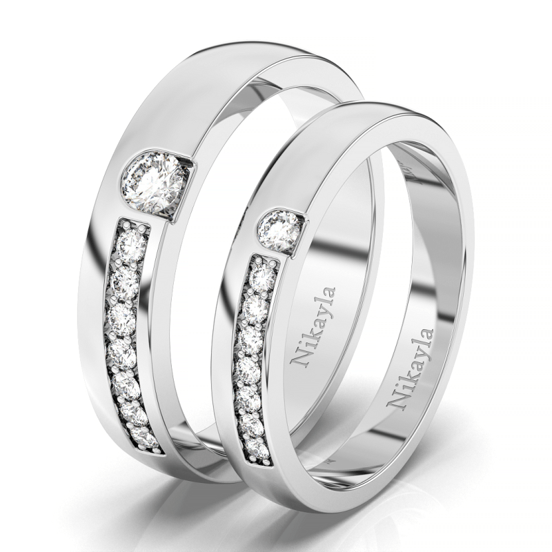 Nikayla Ring Silver Couple Pearl Queen Blue