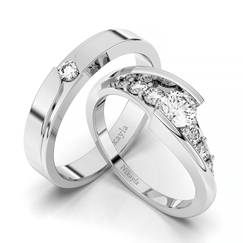 Nikayla Ring Silver Couple Sweetly Love D