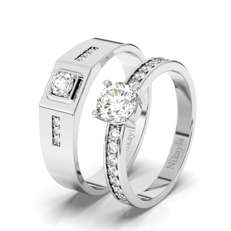 Nikayla Rings King Queen Diamond D7