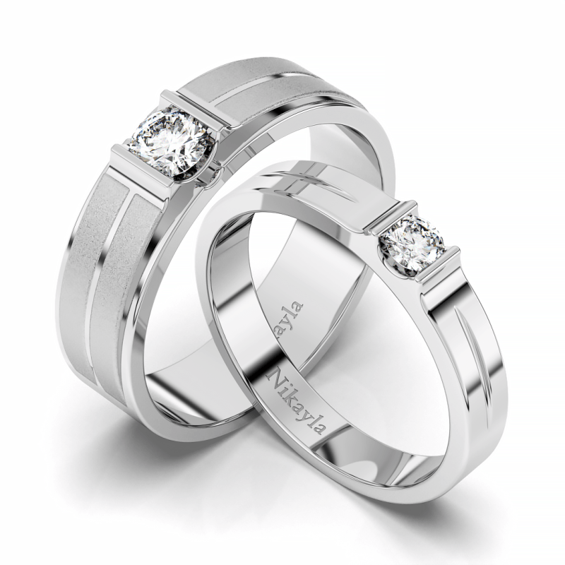 Nikayla Ring Silver Couple White Doff D