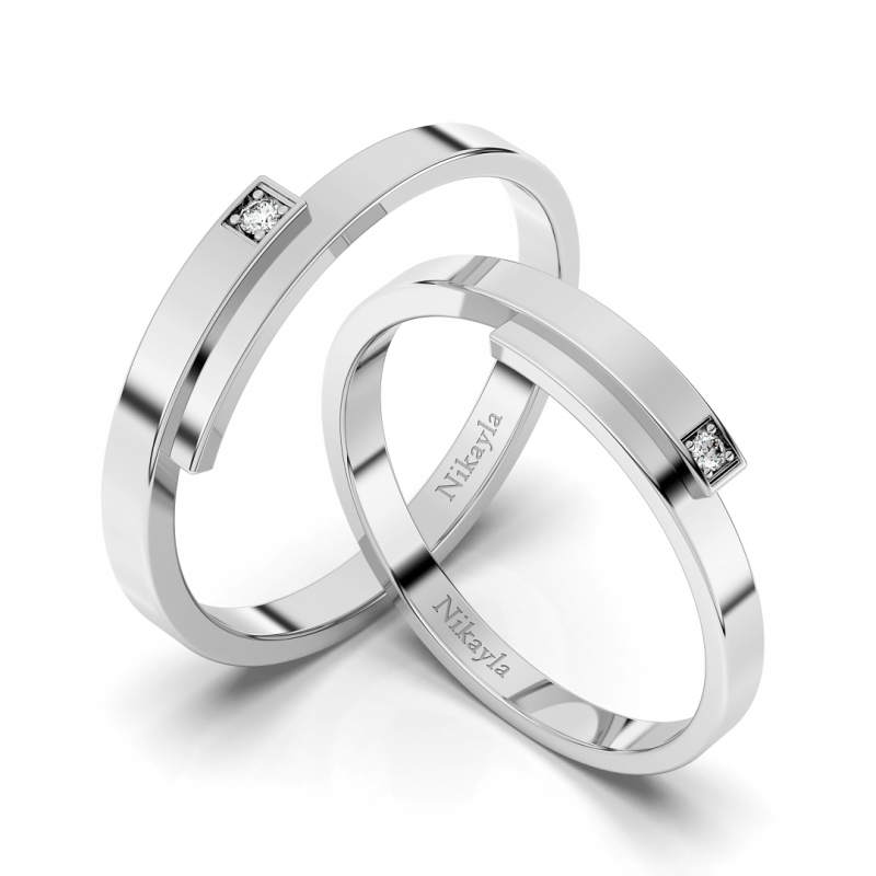Nikayla Ring Silver Classic Simple Couple Of Love