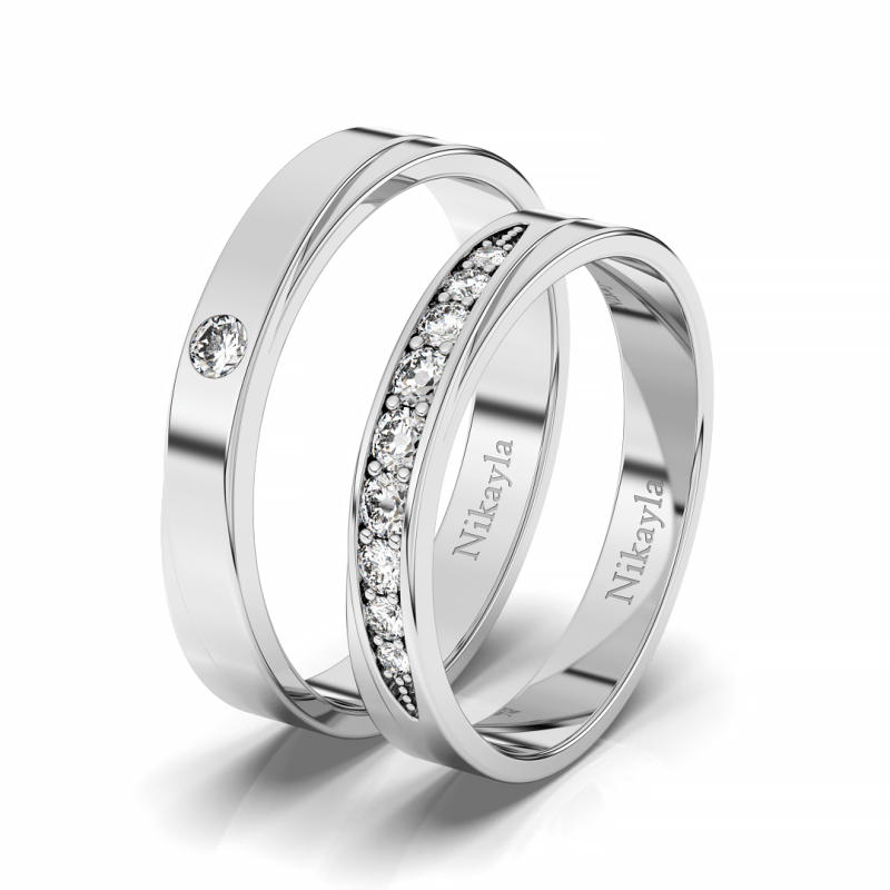 Nikayla Ring Silver Couple Elegant Diamond S