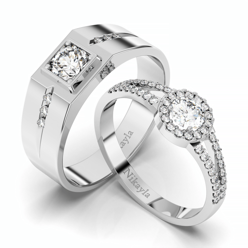 Nikayla Ring Silver King Queen Luxury D3