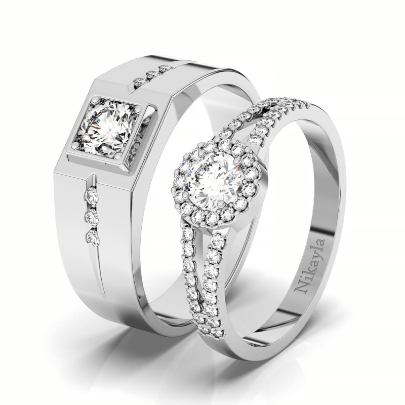 Nikayla Ring Silver King Queen Luxury D3