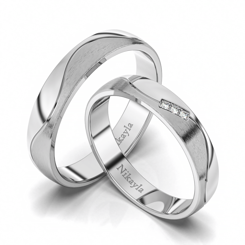 Nikayla Rings Silver Bigger Half Burst