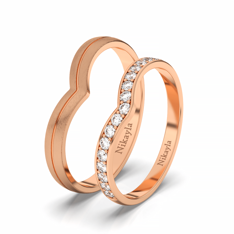 Nikayla Rings Golden Plated Line Sky