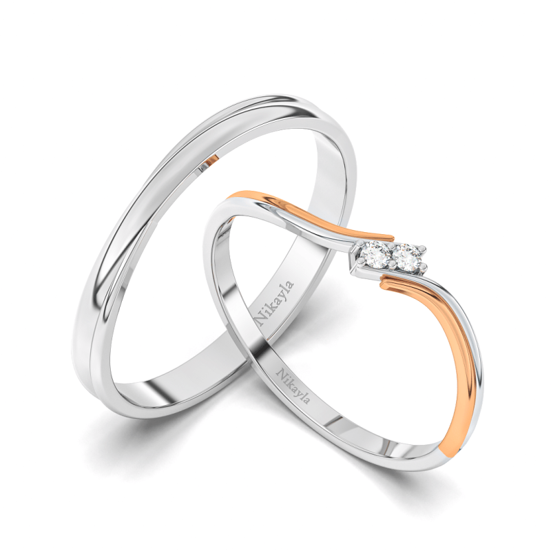 Nikayla Nikayla - Blade Rose Combine Gold 12K - Couple Rings