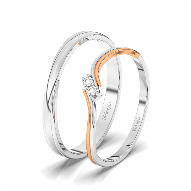 Nikayla Nikayla - Blade Rose Combine Gold 12K - Couple Rings