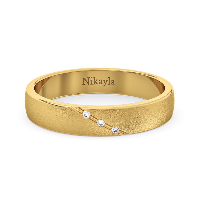Nikayla Jewelry - Three Diamonds Doff Gold 18K - Single Ring