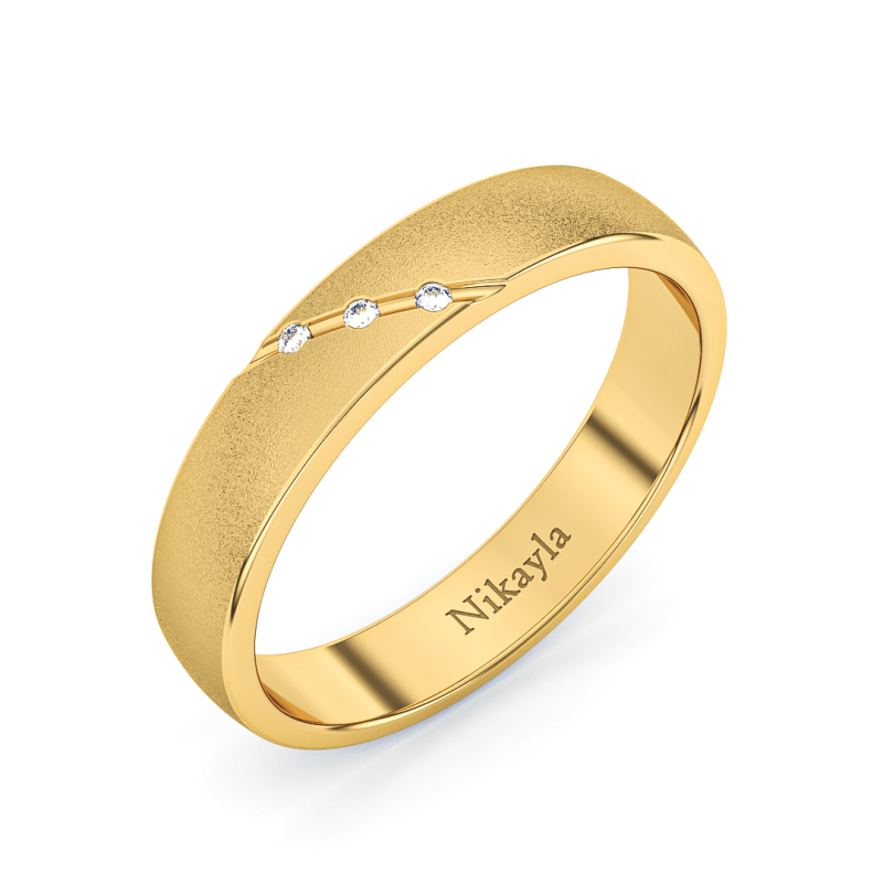 Nikayla Jewelry - Three Diamonds Doff Gold 18K - Single Ring