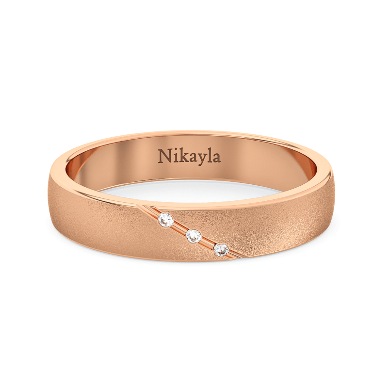 Nikayla Jewelry - Three Diamonds Doff Gold 18K - Single Ring