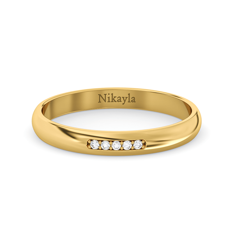 Nikayla Jewelry - V Diamonds Tiny Lux Gold 18K - Single Ring