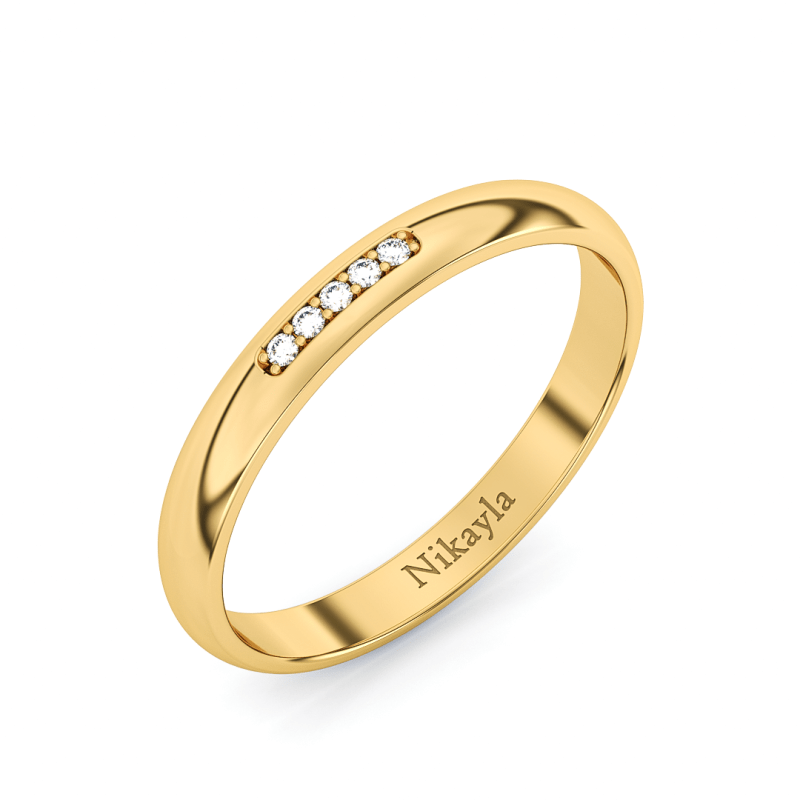 Nikayla Jewelry - V Diamonds Tiny Lux Gold 18K - Single Ring