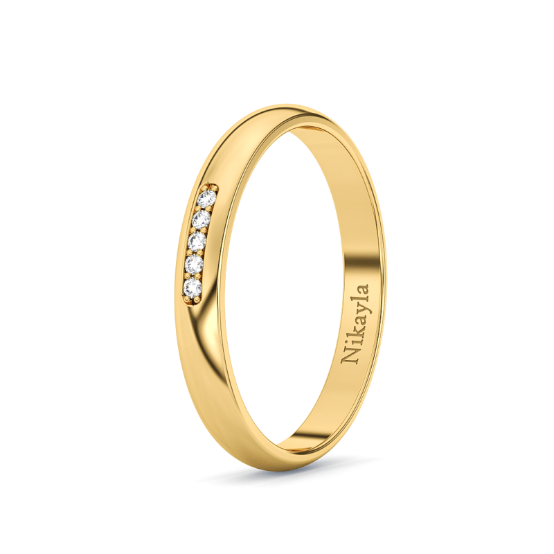 Nikayla Jewelry - V Diamonds Tiny Lux Gold 18K - Single Ring
