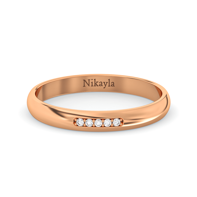 Nikayla Jewelry - V Diamonds Tiny Lux Gold 18K - Single Ring