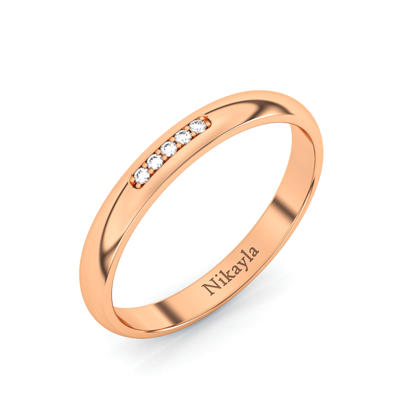Nikayla Jewelry - V Diamonds Tiny Lux Gold 18K - Single Ring