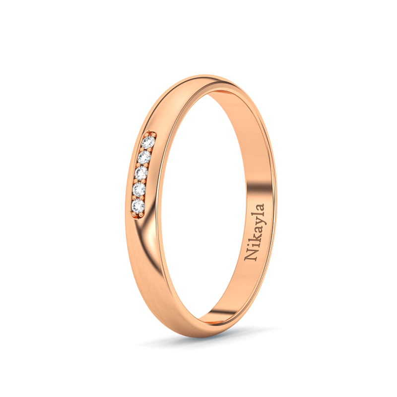Nikayla Jewelry - V Diamonds Tiny Lux Gold 18K - Single Ring