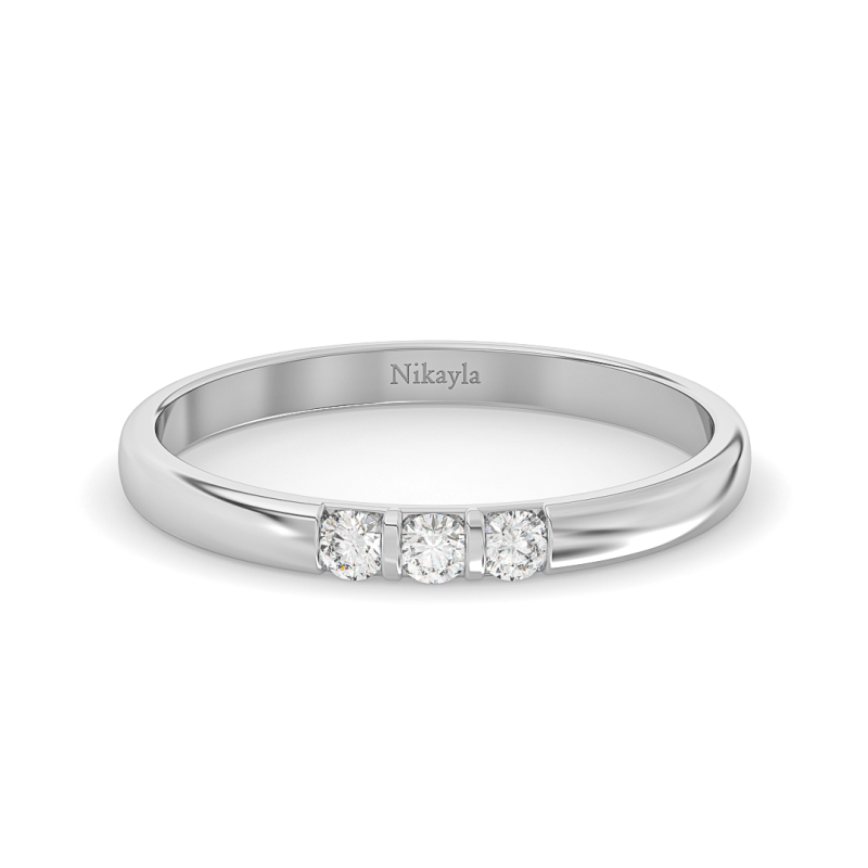 Nikayla Jewelry - Three Bold d Tiny Lux Gold 18K - Single Ring