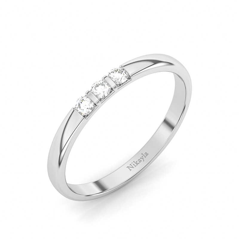 Nikayla Jewelry - Three Bold d Tiny Lux Gold 18K - Single Ring