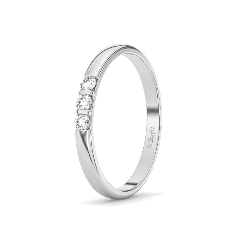 Nikayla Jewelry - Three Bold d Tiny Lux Gold 18K - Single Ring