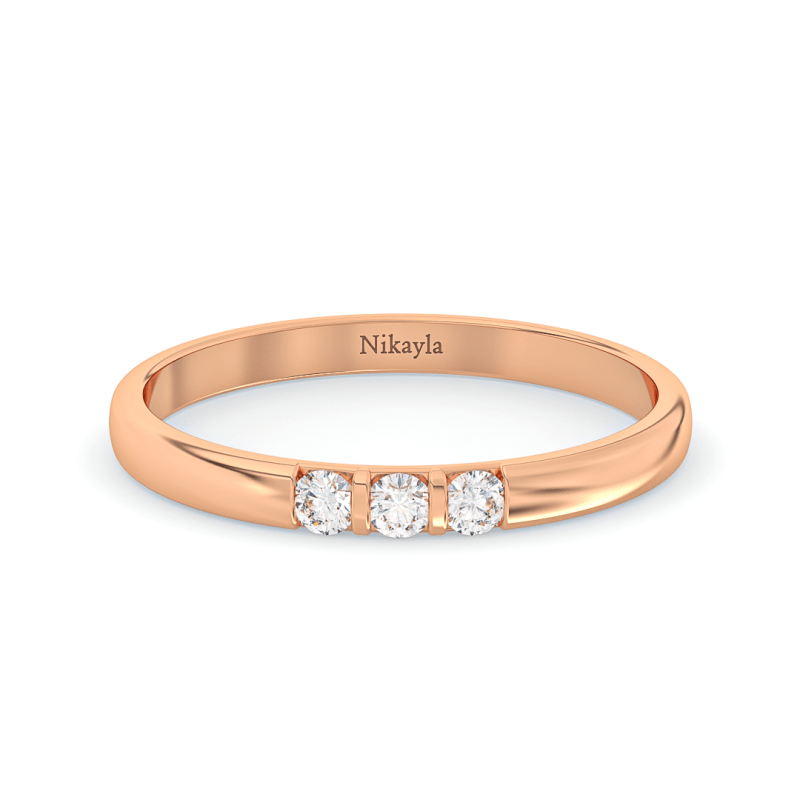 Nikayla Jewelry - Three Bold d Tiny Lux Gold 18K - Single Ring