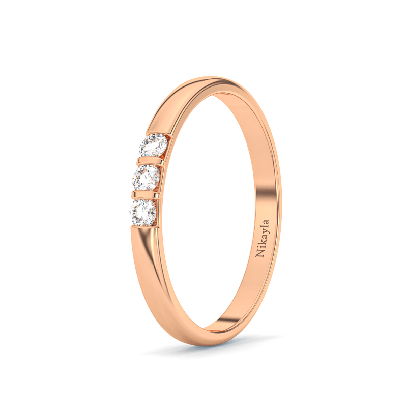 Nikayla Jewelry - Three Bold d Tiny Lux Gold 18K - Single Ring
