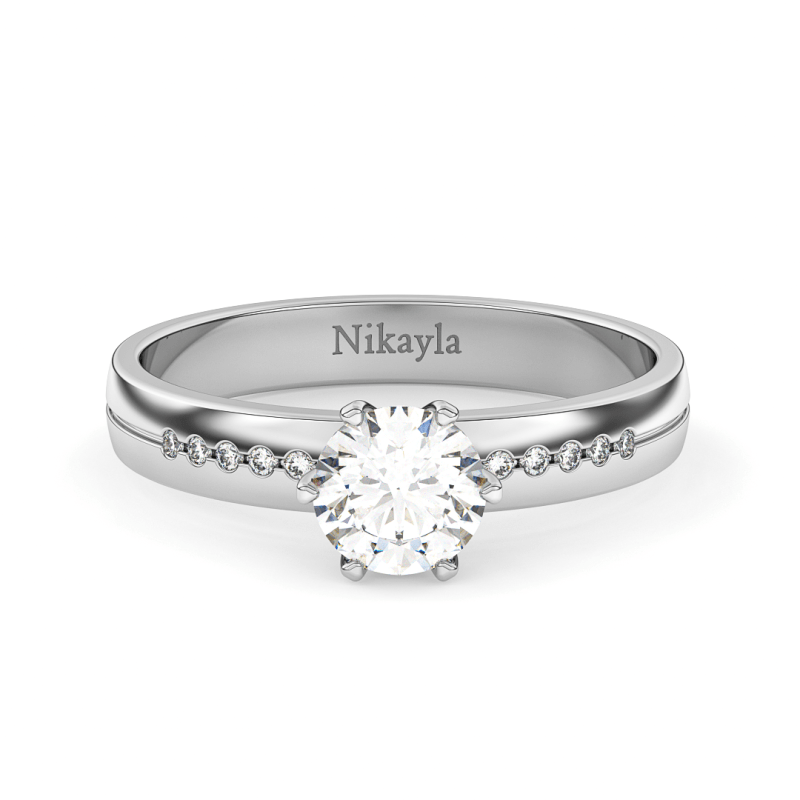 Nikayla Roman Solitaire Ring Gold 18K